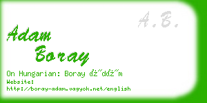 adam boray business card